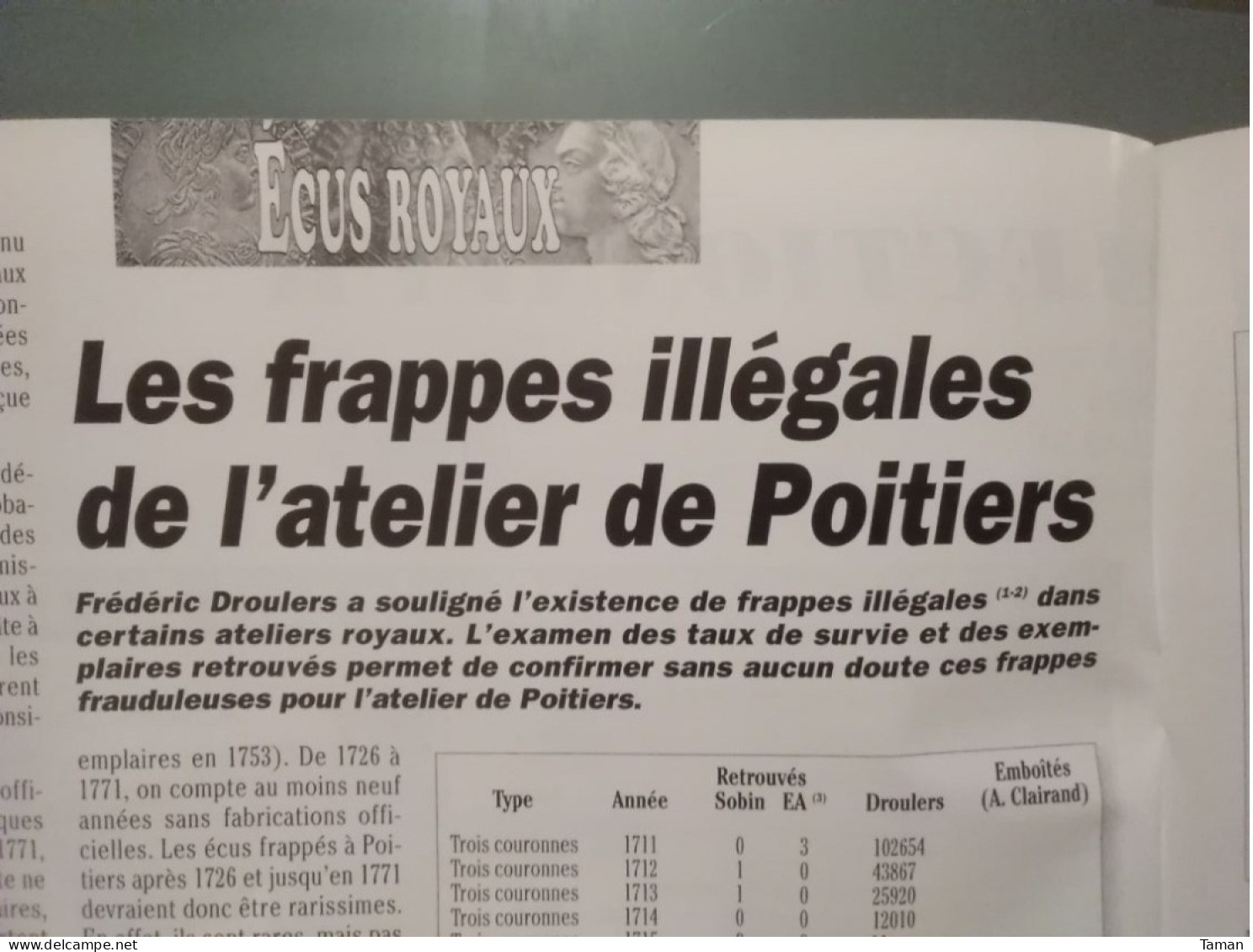 Numismatique & change - Légendes en creux - Naples Murat - Poitiers - Etats saxons - Douzain salamandre François 1er