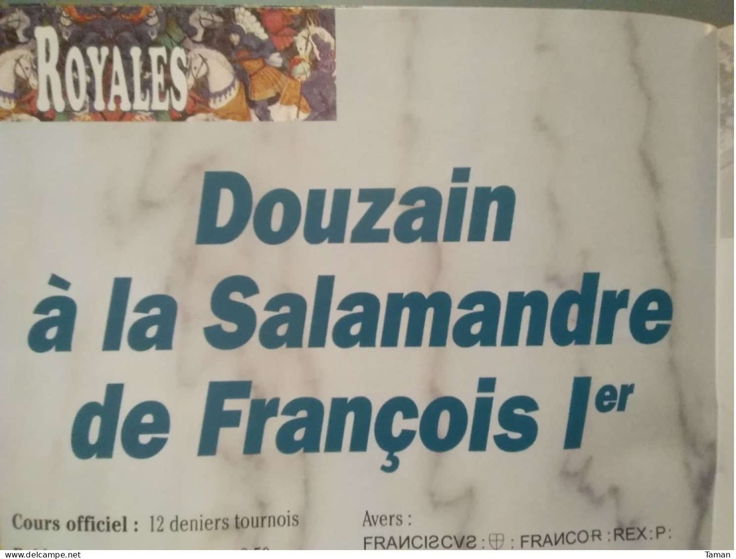 Numismatique & change - Légendes en creux - Naples Murat - Poitiers - Etats saxons - Douzain salamandre François 1er