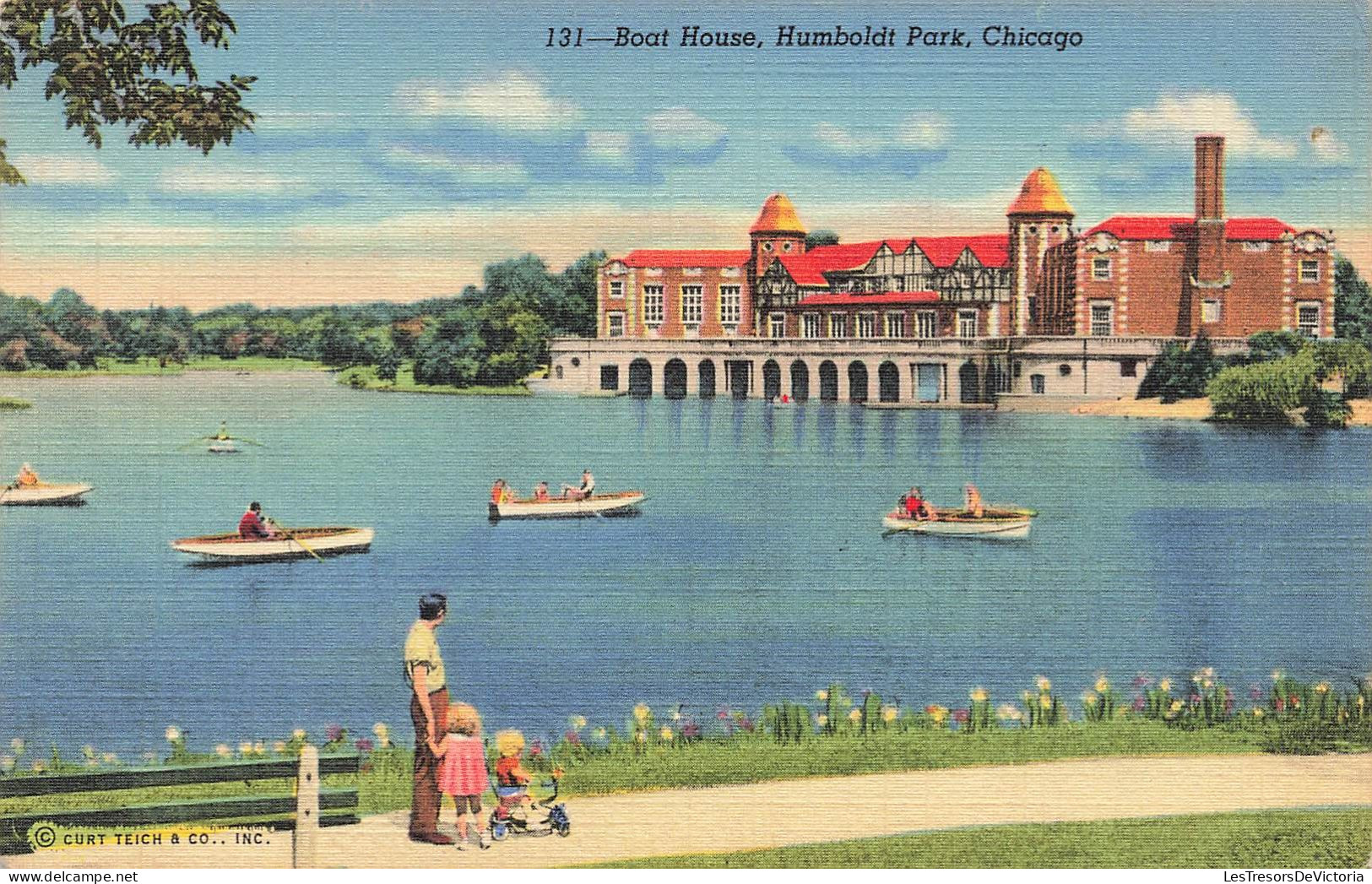 ETATS-UNIS - Chicago - Boat House - Humboldt Park - Colorisé - Carte Postale - Chicago