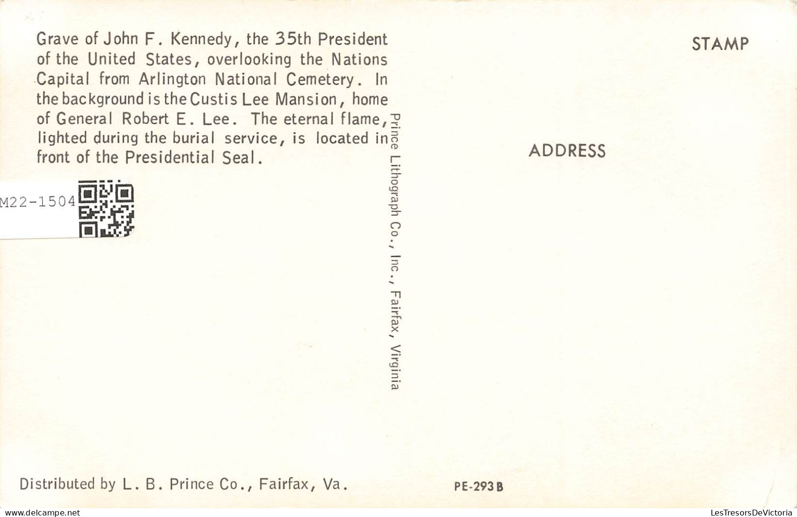 ETATS-UNIS - Arlington -  Tombe De John F. Kennedy - Cimetière National D'Arlington - Colorisé - Carte Postale - Sonstige & Ohne Zuordnung