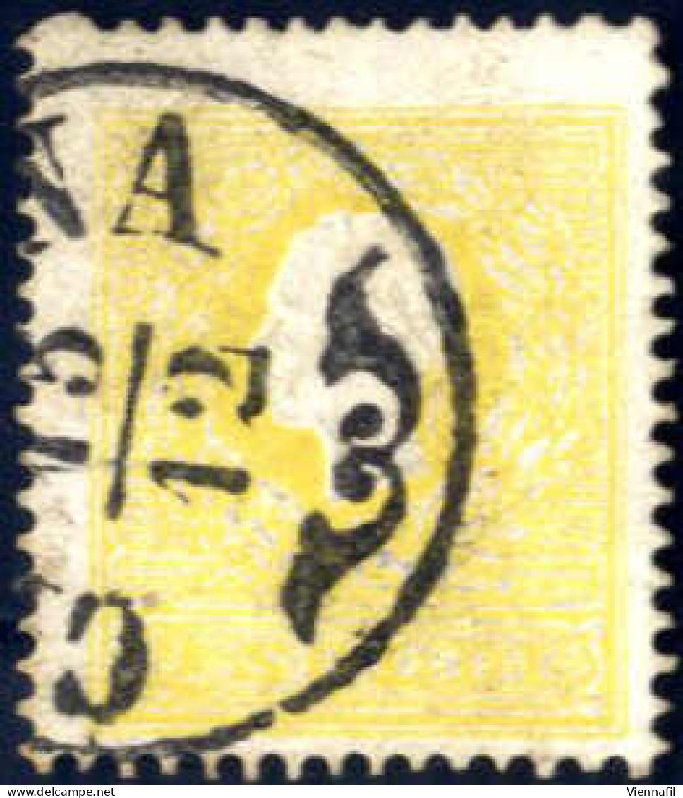 O 1858, 2 S Giallo I° Tipo, Annullato, Firmato AD Und Oliva, Cert. Matl, Sass. 23 - Lombardije-Venetië