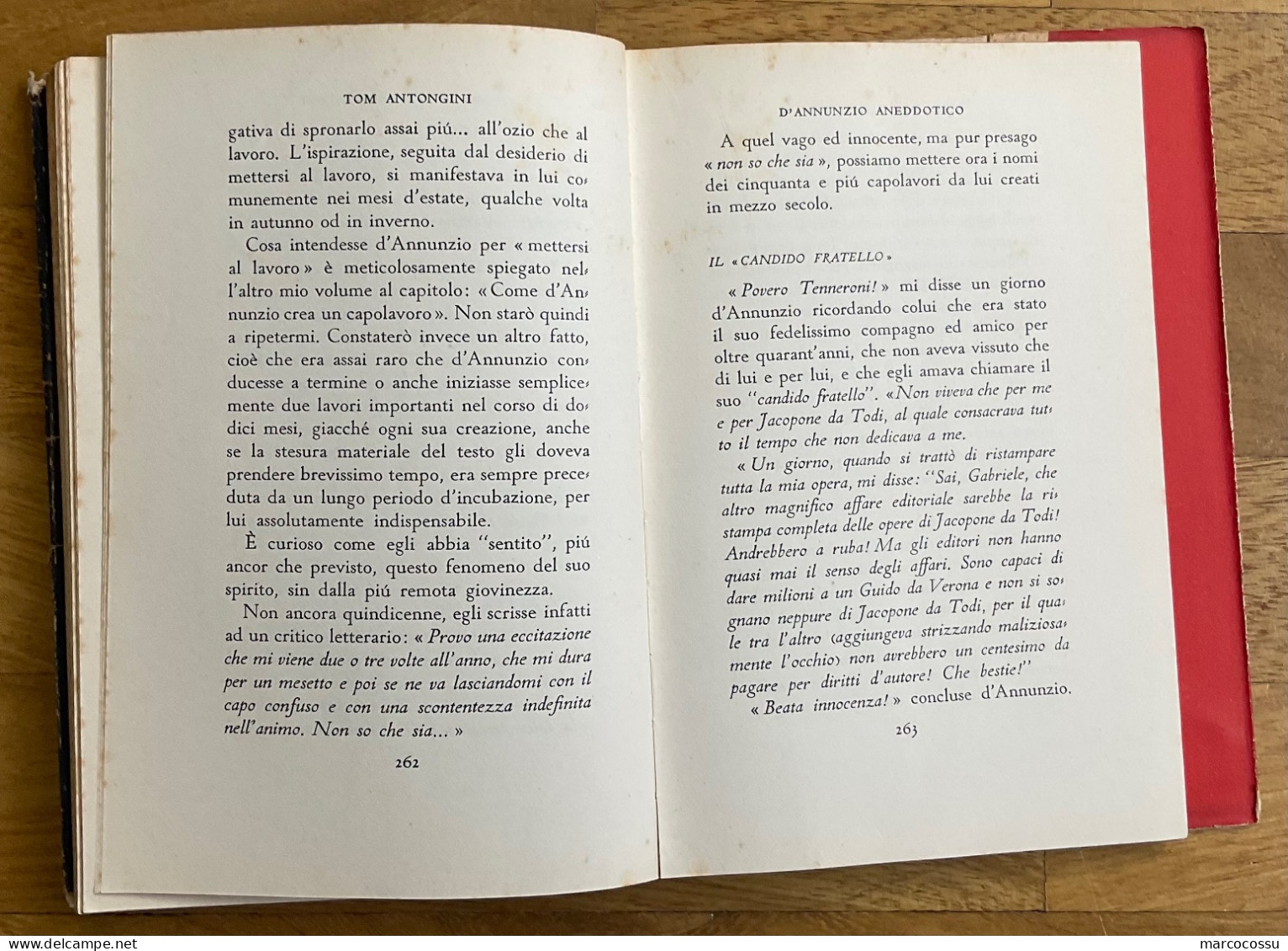 D’ANNUNZIO ANEDDOTICO Di Antongini 1939 - Livres Anciens