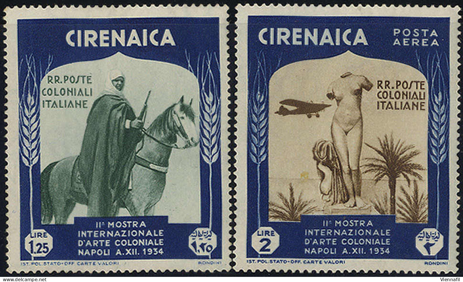 * 1934, Serie Di 12 Valori, Sass. 93-A29 / 100,- - Cirenaica