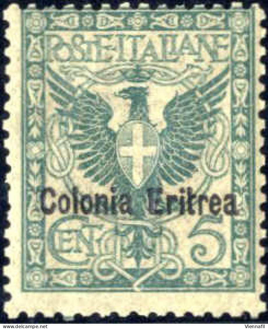 ** 1903, Soprastampati, 5cent Soprastampato "Eritrea", Gomma Originale Integra, Sass. 21 - Eritrea
