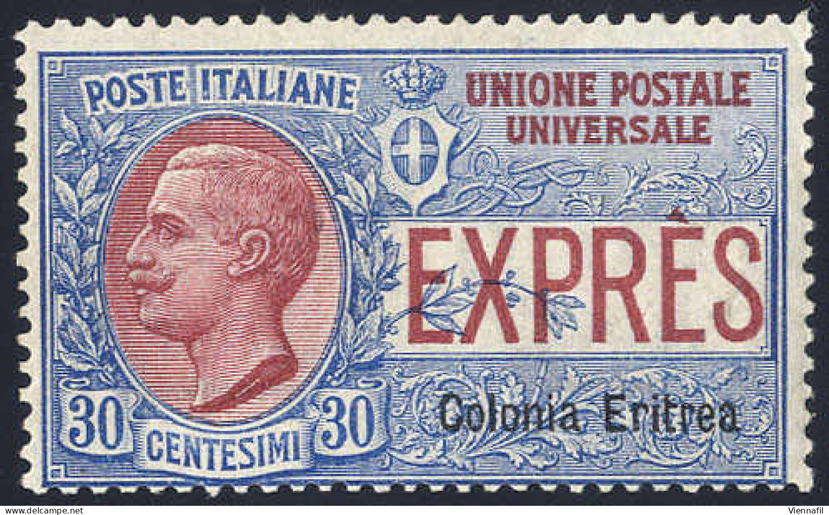 ** 1907/21, 30 Cent., Firm. E. Diena (S. E2 / 550,-) - Eritrea