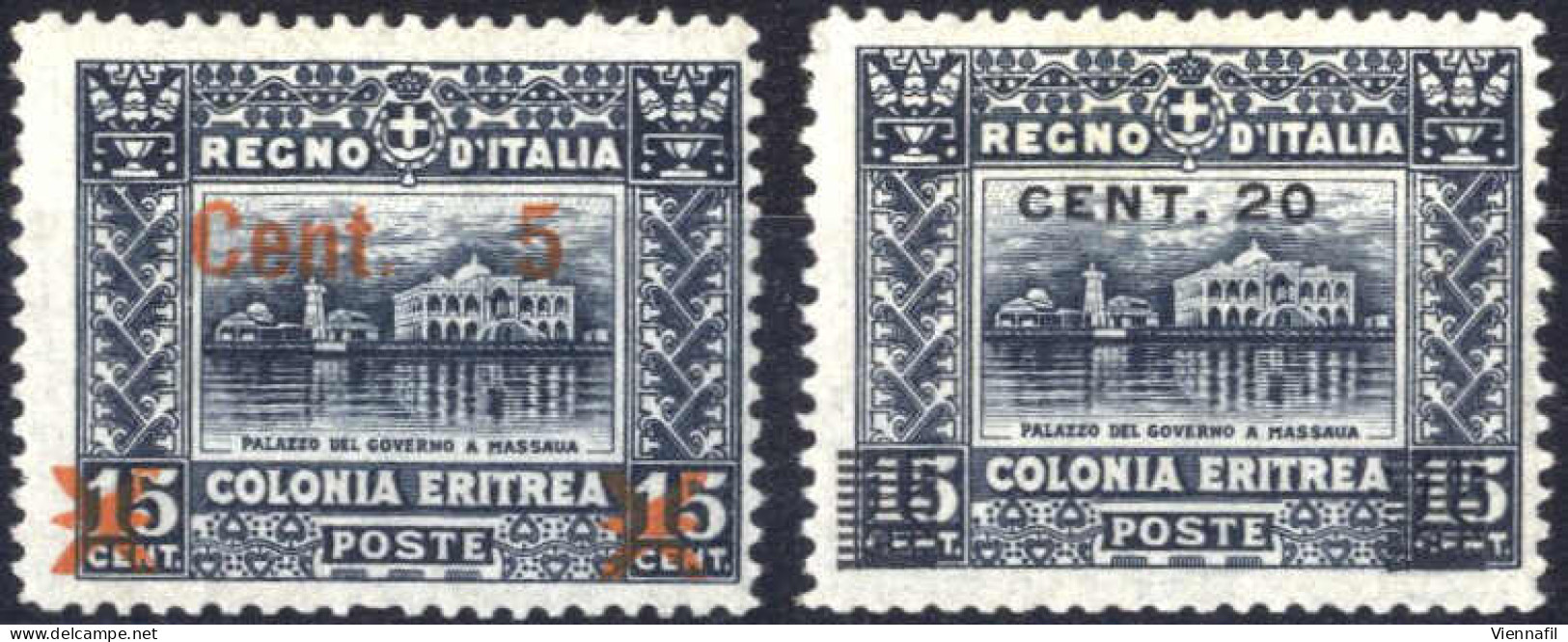 ** 1916, Soprastampati, Serie Completa Di Due Valori, Gomma Originale Integra, Sass. 45-46 - Eritrea