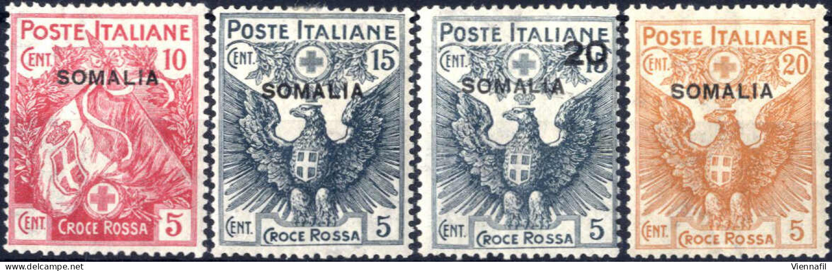 * 1916, Serie Completa Di 4 Valori Soprastampati "Somalia", Gomma Originale Con Tracce Di Linguella, Sass.19-22 - Somalia