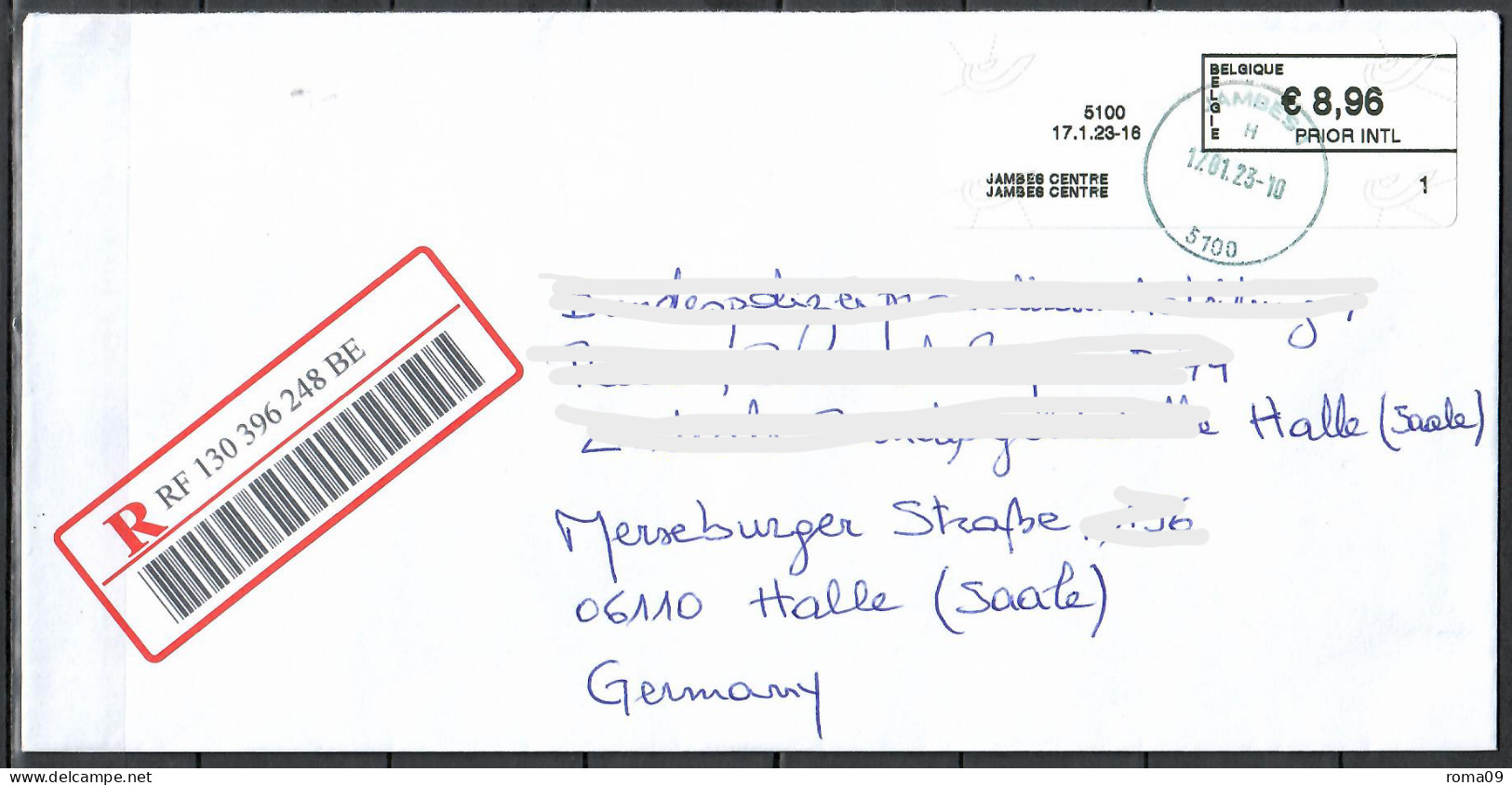 Barfreimachung Auf Einschreiben Nach Deutschland; E-251 - Cartas & Documentos