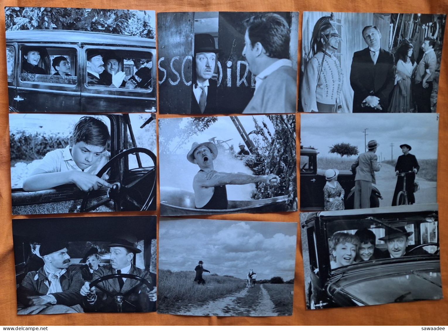 PHOTOGRAPHIE - CINEMA - FRANCE - MATERIEL PUBLICITAIRE - LOT DE 15 - FILM "LA COMMUNALE" - REAL. J.L'HÔTE - 1965 - Photos