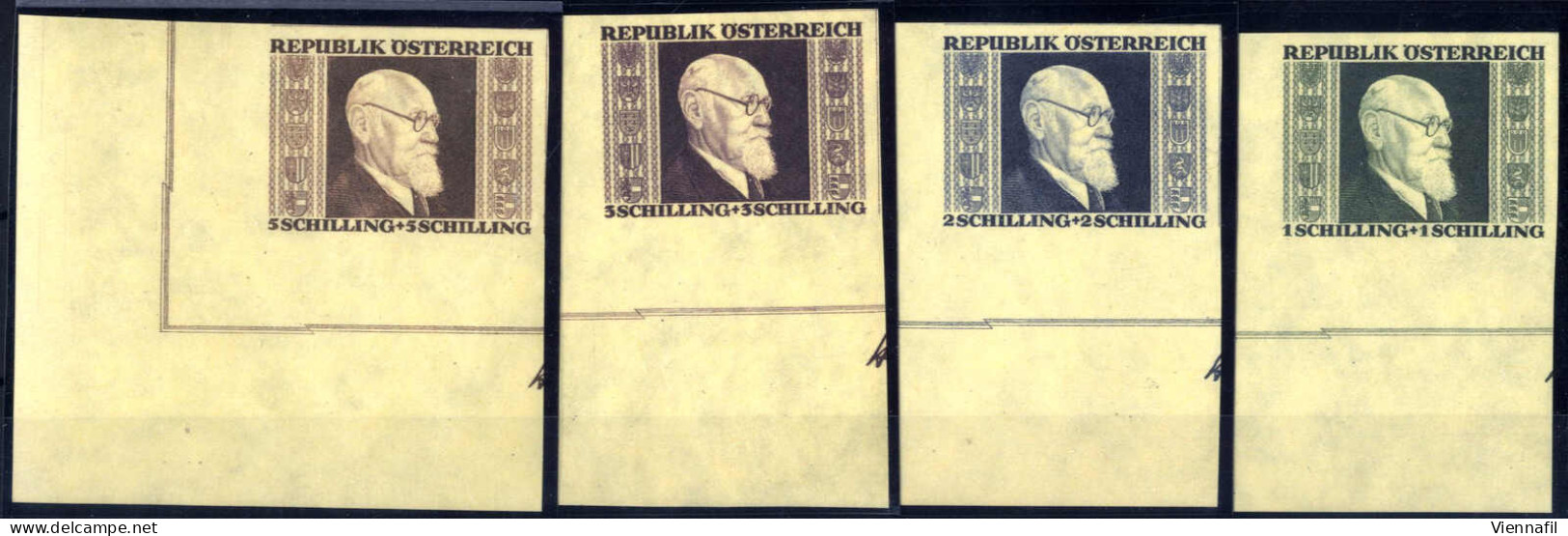 ** 1946, Renner Geschnitten Vom Linken Unterrand, Postfrische Serie Von 4 Werten, ANK 780B-83B/ 320,- - Other & Unclassified