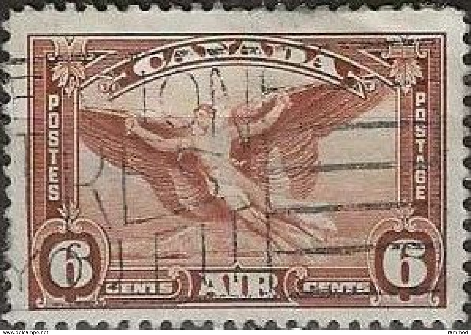 CANADA 1935 Daedalus - 6c. - Brown FU - Oblitérés