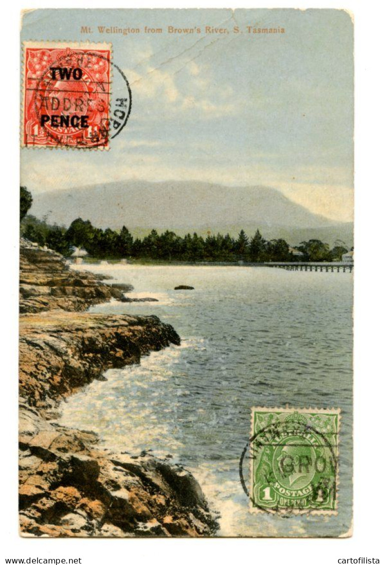 TASMANIA - Mt. Welliington From Brown's River, S. Tasmania (2 Scans) - Hobart