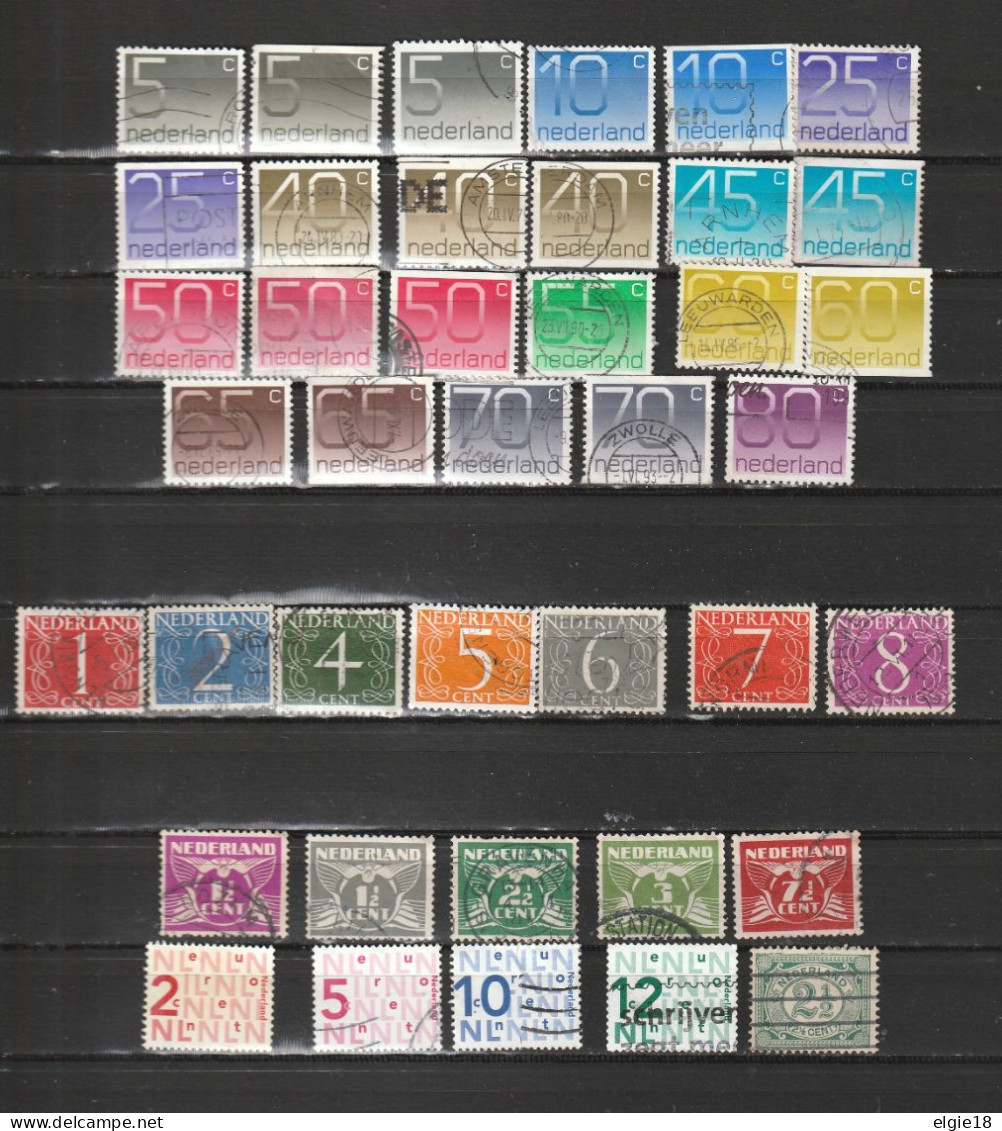 Pays-Bas Lot De 40 Oblitérés Type Numéral Diverses époques - Collections