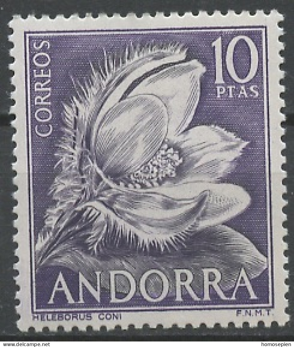 Andorre Espagnol - Andorra 1966 Y&T N°64 - Michel N°64 * - 10p Rose - Nuevos