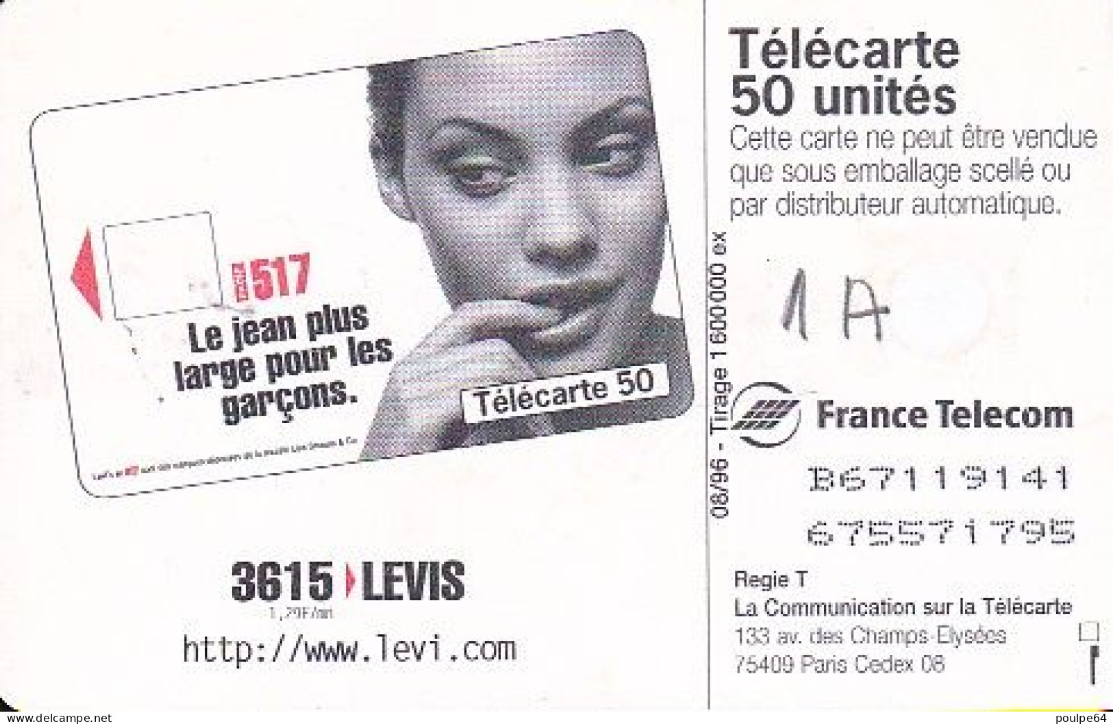 F681 08/1996 - LEVI'S 505 - 50 GEM1A - 1996