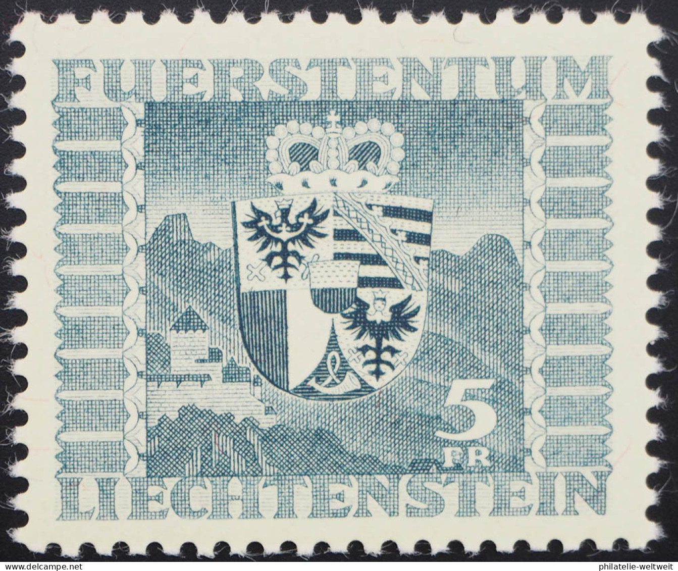 1945 Liechtenstein; 5 Fr Einzelwert Wappen, Postfrisch/MNH, MiNr. 243, ME 35,- - Sonstige & Ohne Zuordnung