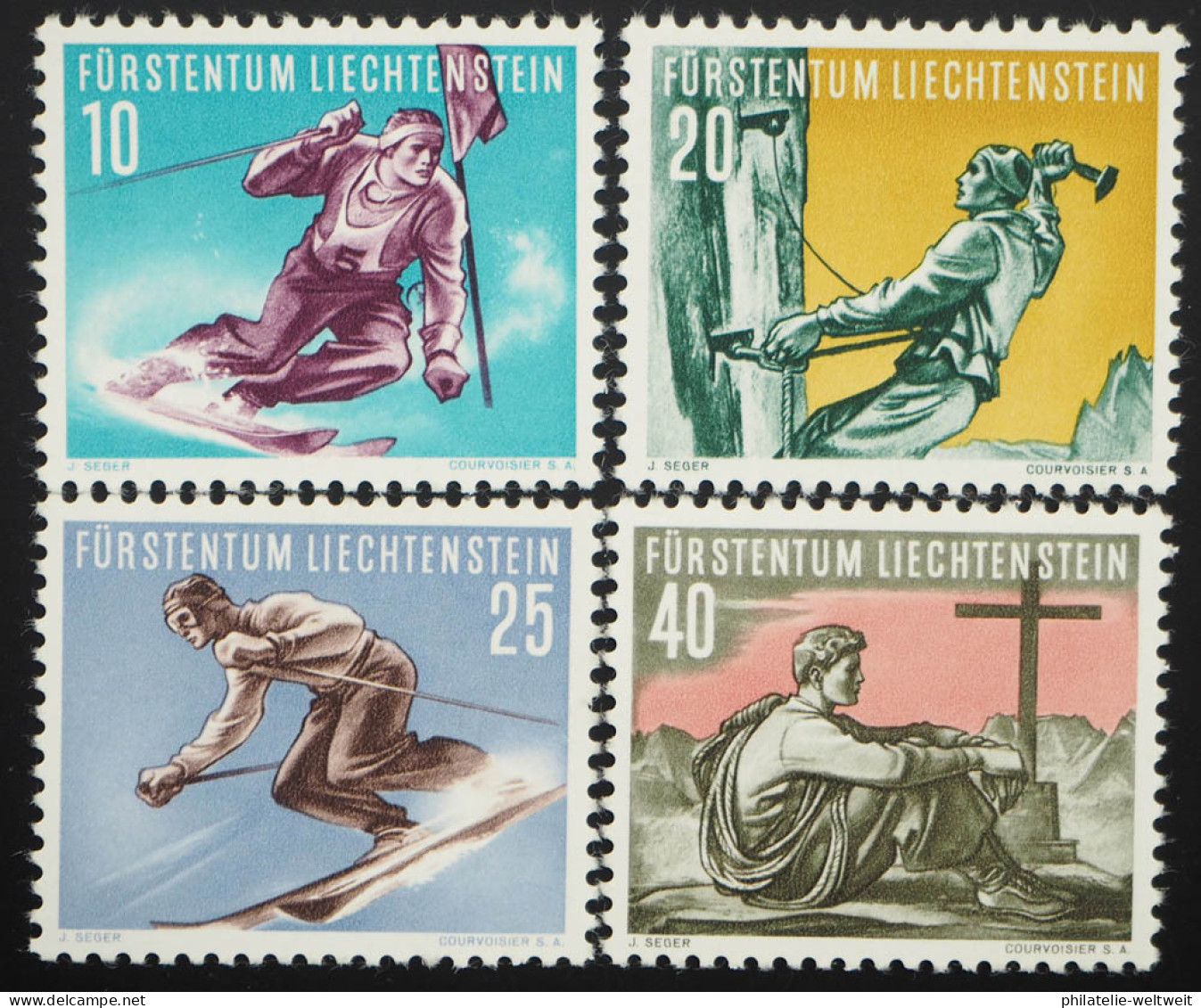 1955 Liechtenstein; Serie Sport (II), Postfrisch/MNH, MiNr. 334/37, ME 70,- - Andere & Zonder Classificatie