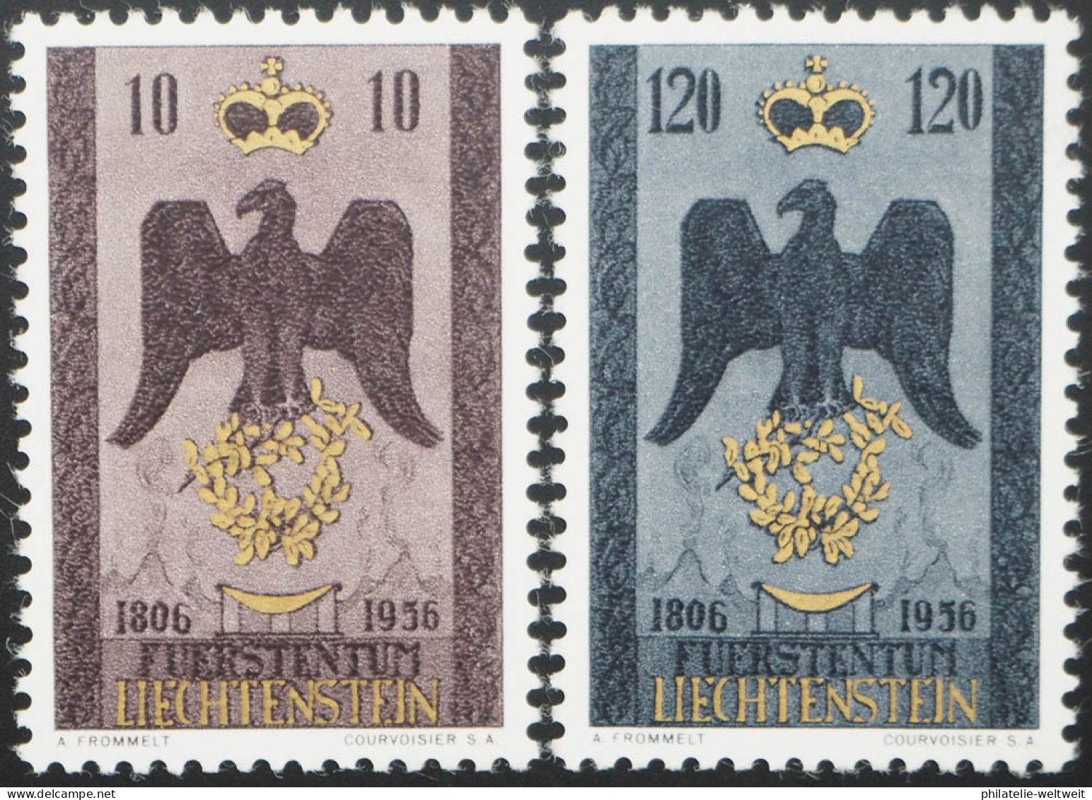 1956 Liechtenstein; Serie Fürstentum, Postfrisch/MNH, MiNr. 346/47, ME 20,- - Autres & Non Classés