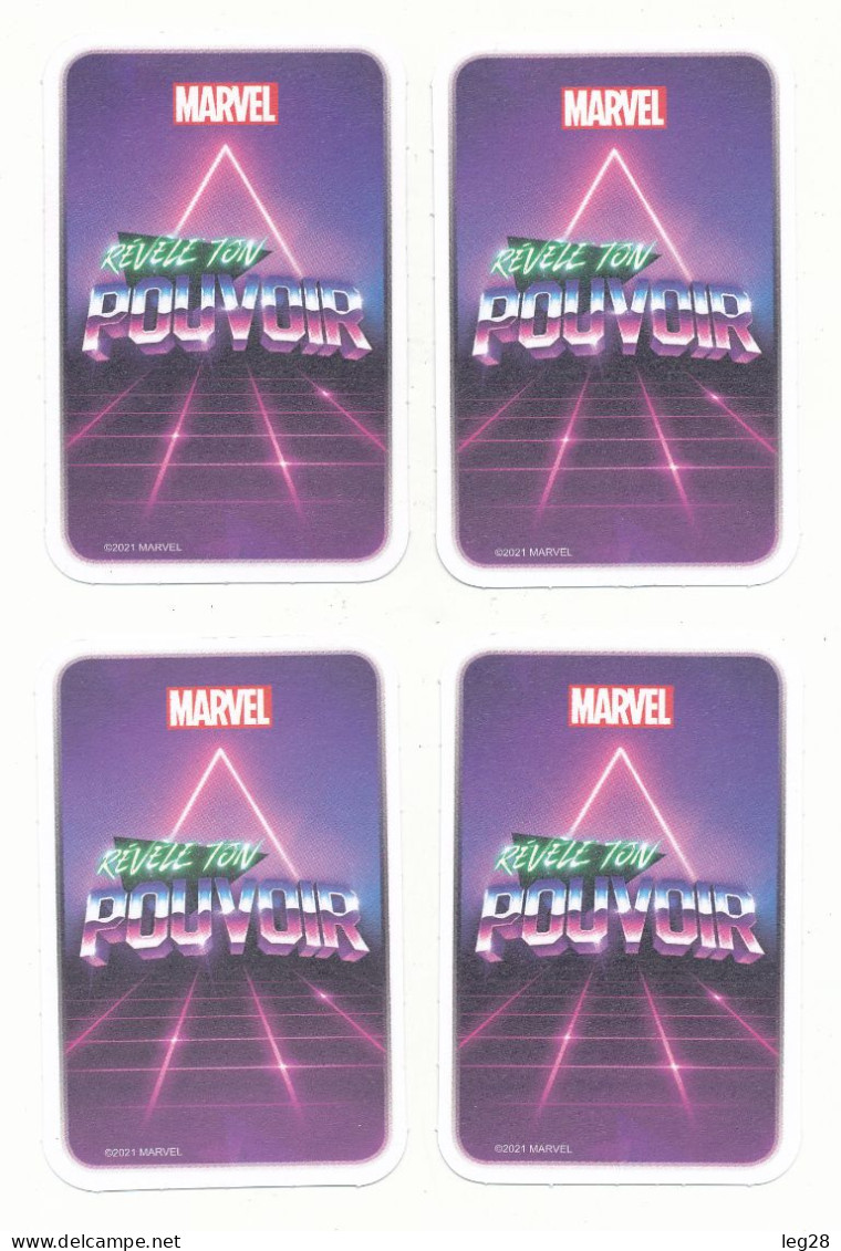 4 CARTES  MARVEL REVEIL TON POUVOIR - Marvel