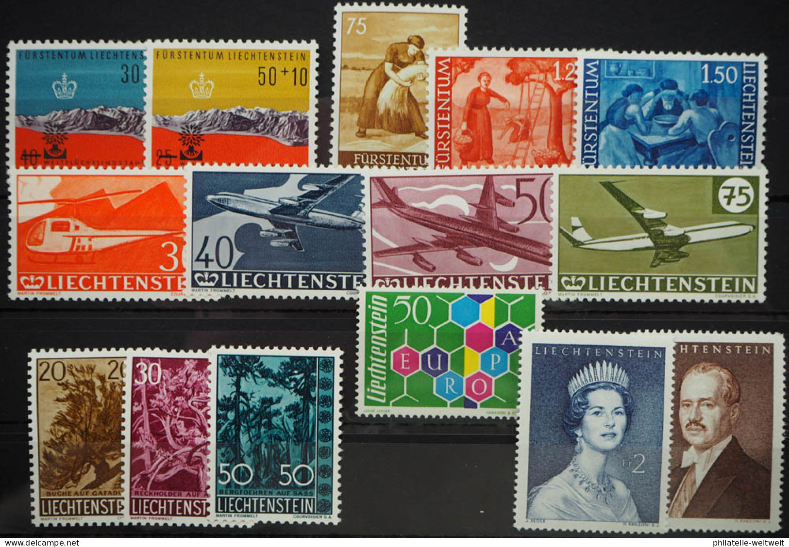 1960 Liechtenstein; Jahrgang In Den Hauptnummern Komplett, **/MNH, ME 154,- - Other & Unclassified