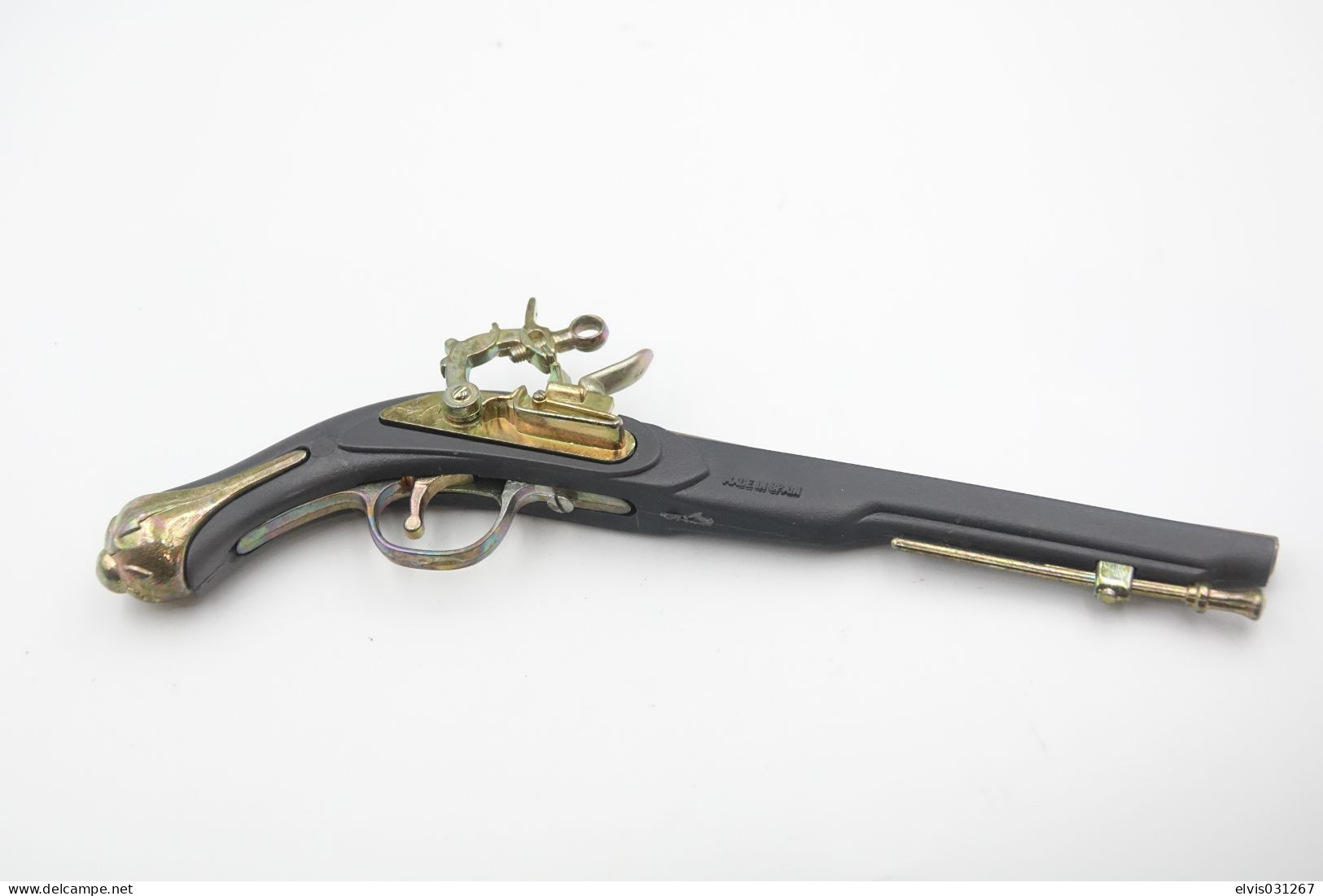 Vintage TOY GUN : TRUENO REDONDO 1784 MIQUELOT 1800 - L=18cm - 19**s - Keywords : Cap - Cork Gun - Rifle - Pistol - Armes Neutralisées