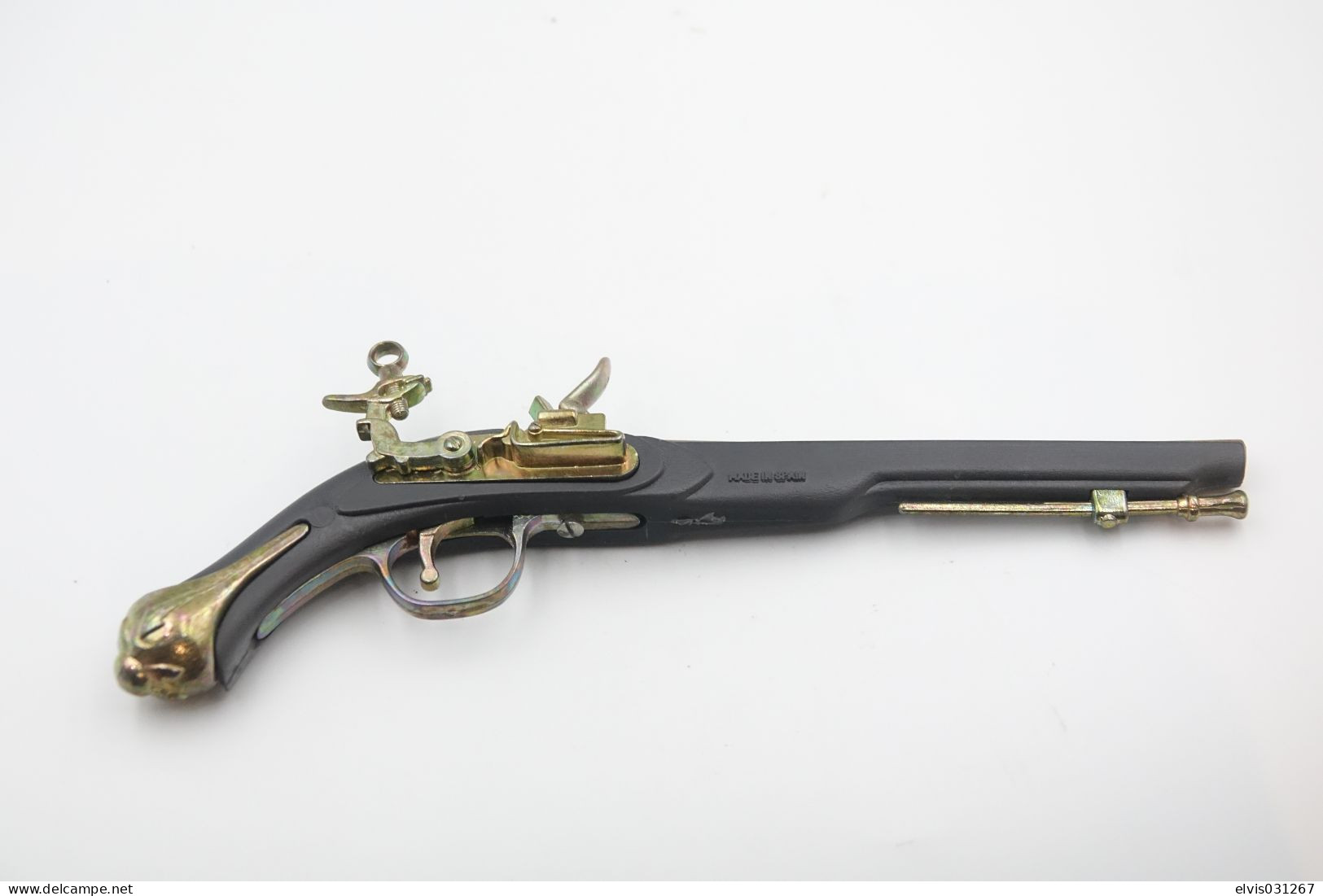 Vintage TOY GUN : TRUENO REDONDO 1784 MIQUELOT 1800 - L=18cm - 19**s - Keywords : Cap - Cork Gun - Rifle - Pistol - Armes Neutralisées