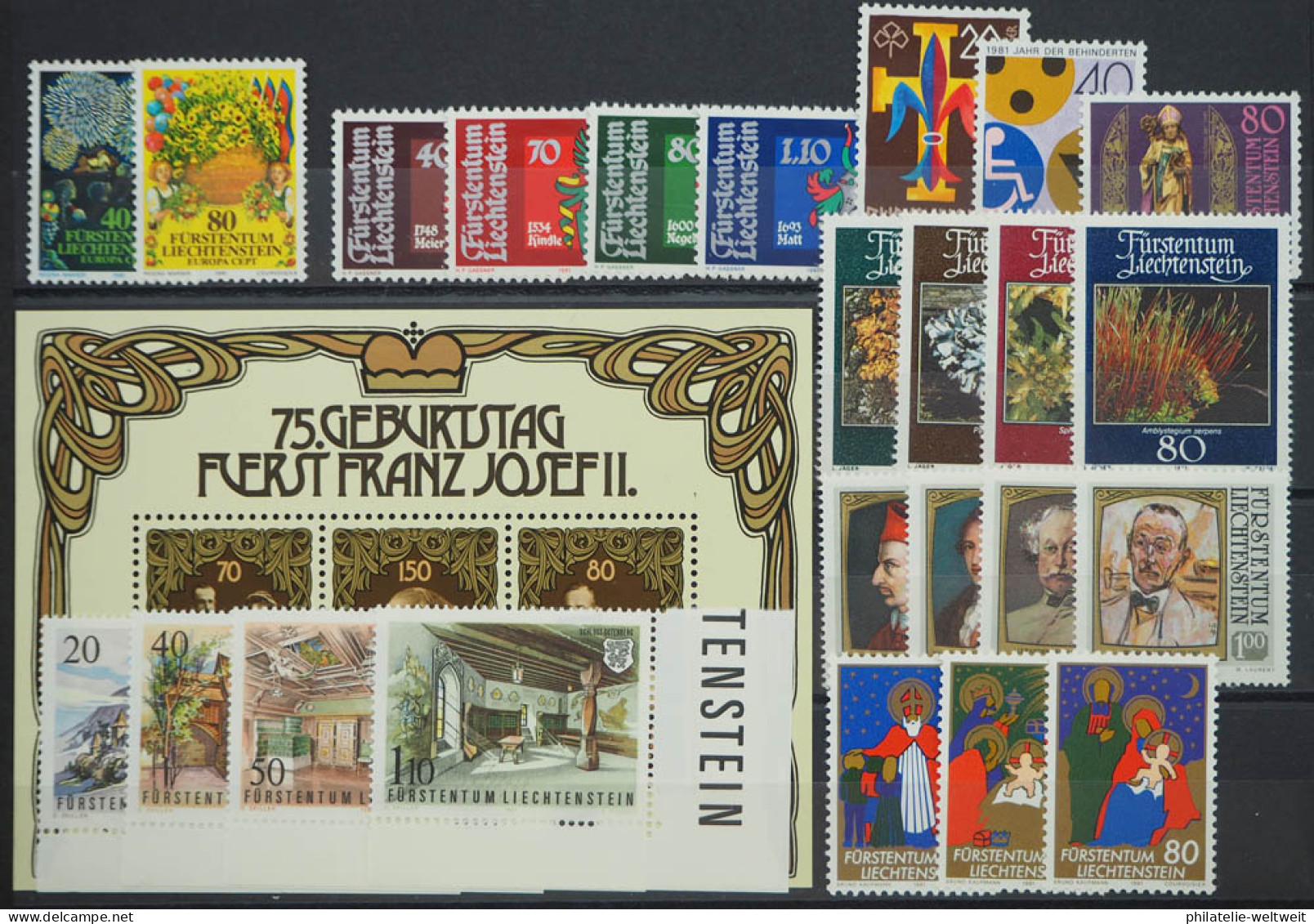 1981 Liechtenstein; Jahrgang In Den HN Komplett, Postfrisch/MNH, ME 31,- - Other & Unclassified