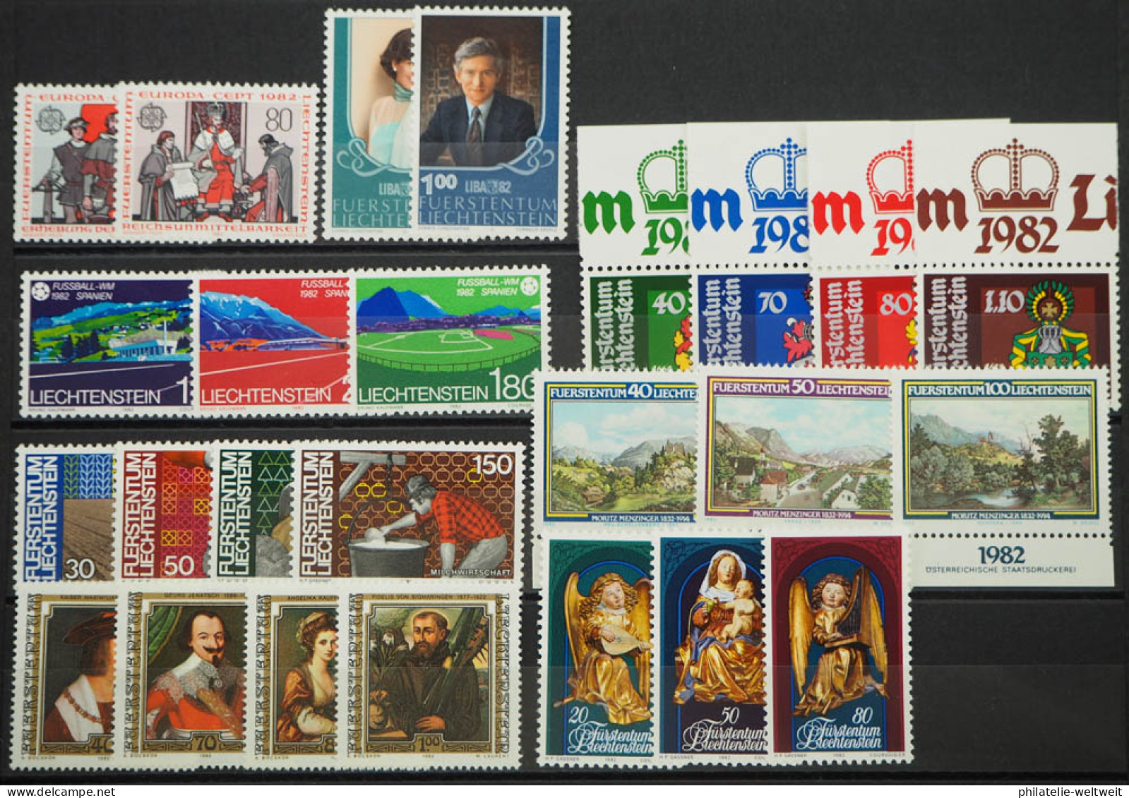 1982 Liechtenstein; Jahrgang In Den HN Komplett, Postfrisch/MNH, ME 31,- - Sonstige & Ohne Zuordnung