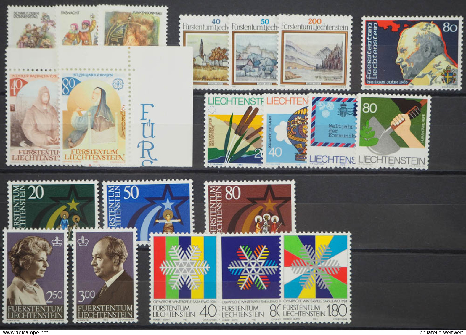 1983 Liechtenstein; Jahrgang In Den HN Komplett, Postfrisch/MNH, ME 34,- - Sonstige & Ohne Zuordnung