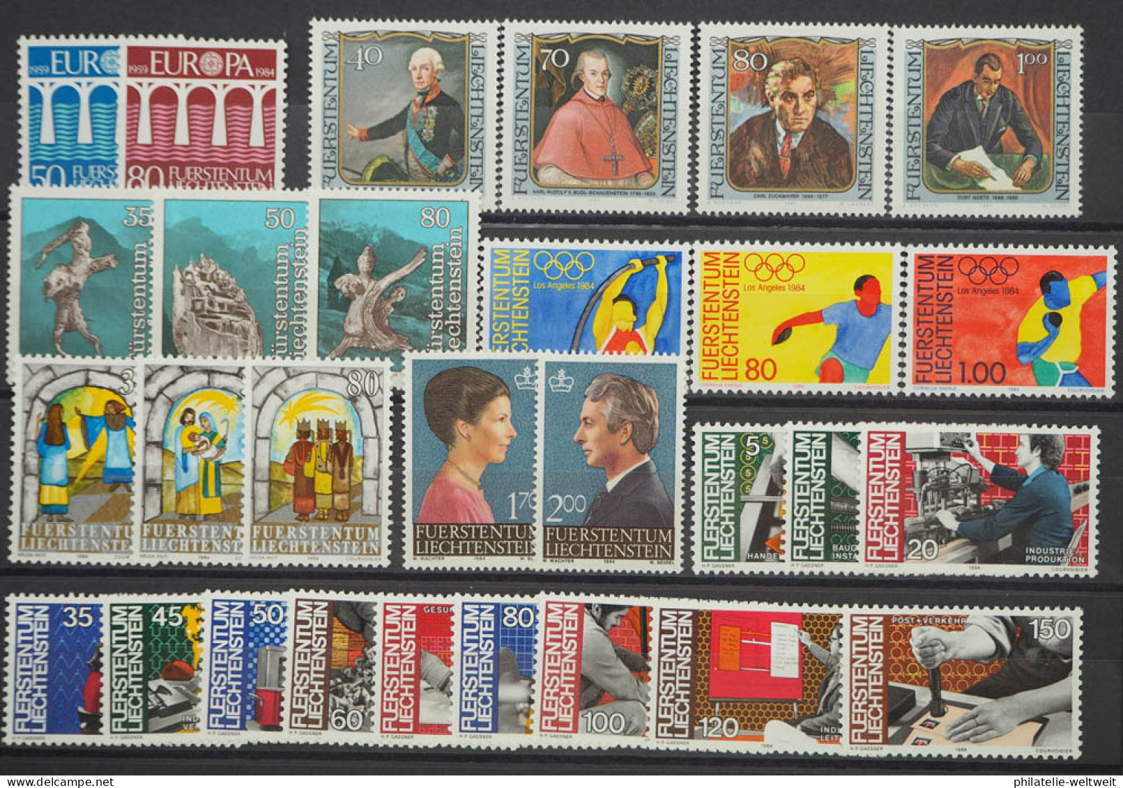 1984 Liechtenstein; Jahrgang In Den HN Komplett, Postfrisch/MNH, ME 37,- - Altri & Non Classificati