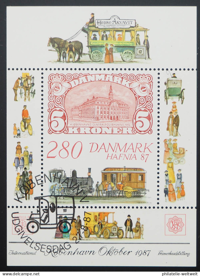 1987 Dänemark; Block Bfm.-Ausstellung, Gestempelt, Bl. 7, ME 25,- - Otros & Sin Clasificación