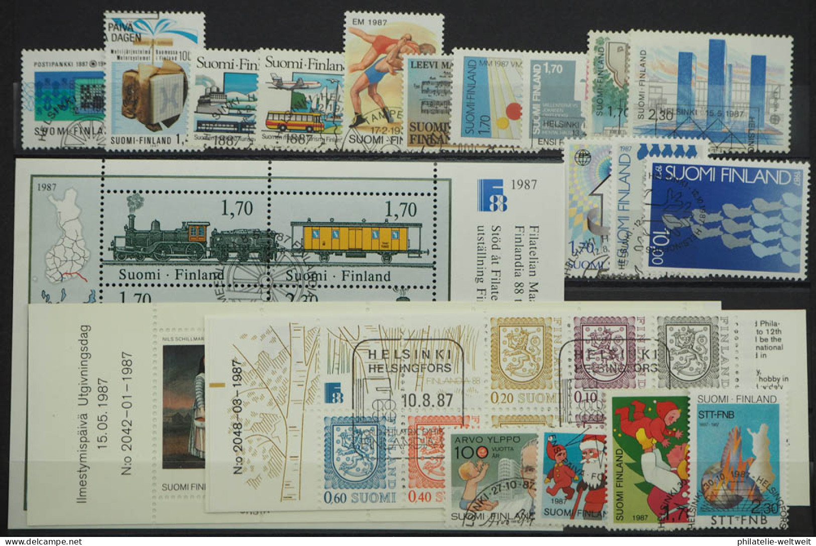 1987 Finnland; Jg. In Den HN Kpl. Mit MH 18, MH 19, Gestempelt, ME 29,- - Altri & Non Classificati