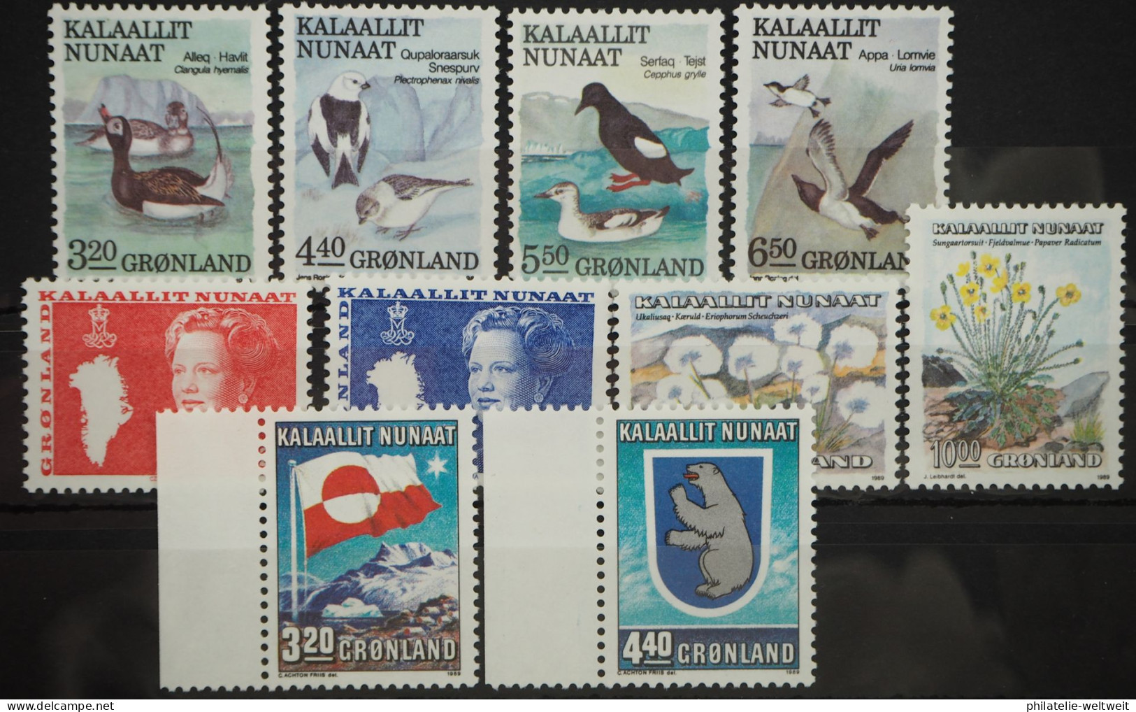 1989 Grönland; In Den Hauptnummern Kompletter Jahrgang, **/MNH, ME 22,- - Autres & Non Classés