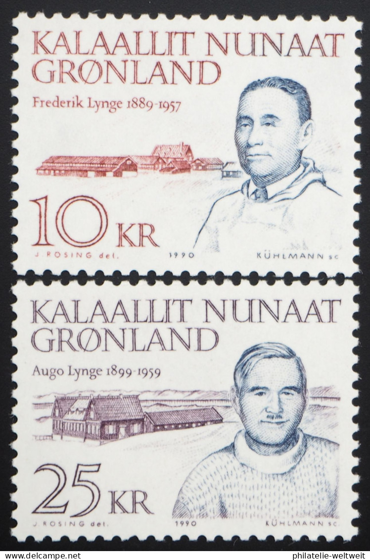 1990 Grönland; Serie Freimarken Persönlichkeiten, **/MNH, MiNr. 209/10, ME 11,- - Altri & Non Classificati