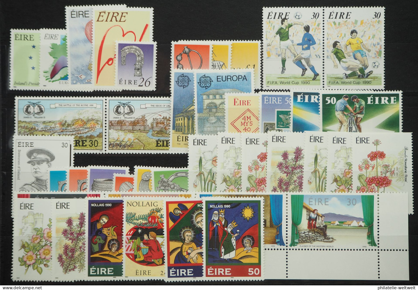 1990 Irland; Jg. Mit 729/32 ADE, Ohne 703/04 + 708/11, **/MNH, ME 62,- - Andere & Zonder Classificatie