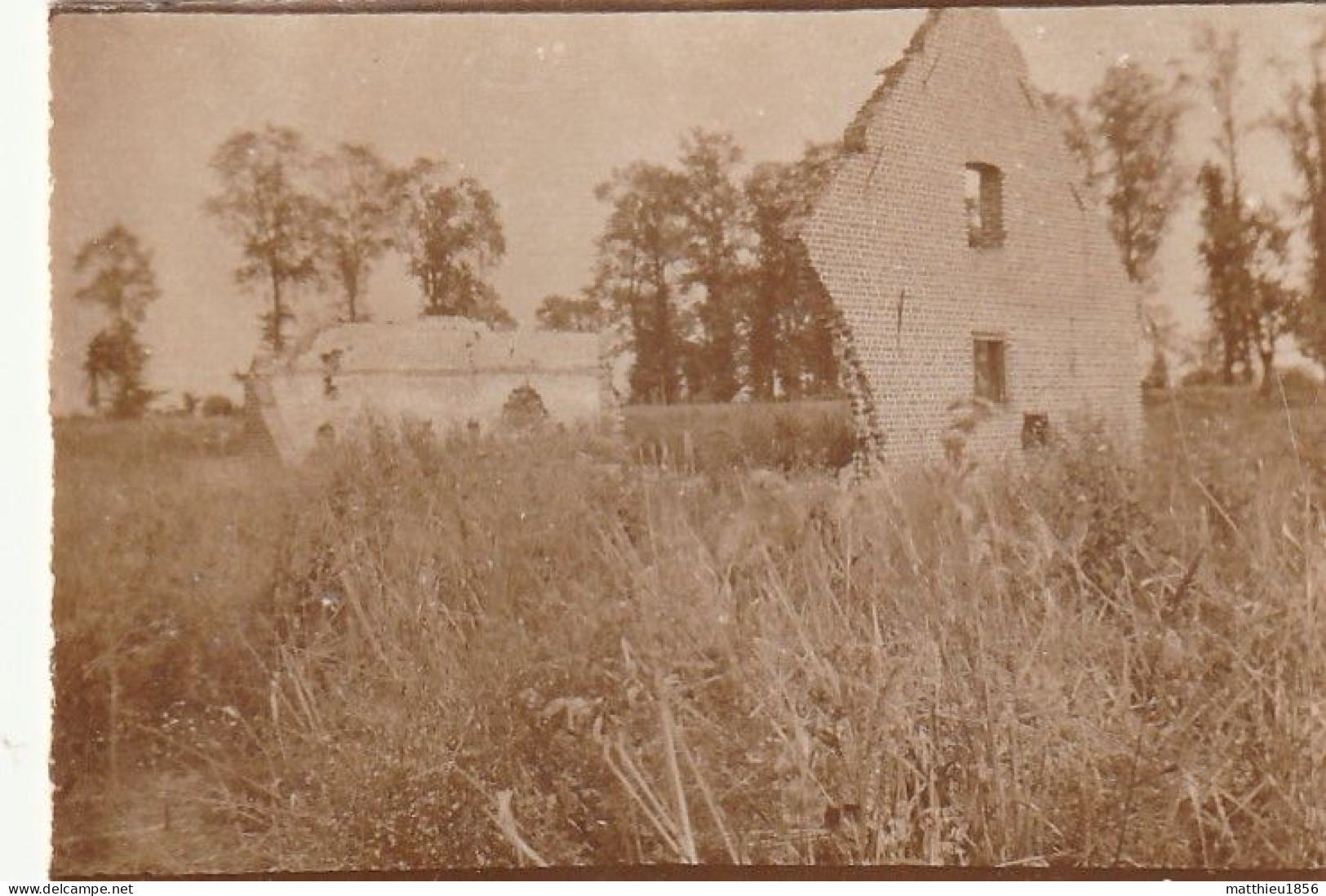 Photo 14-18 Secteur STEENSTRAAT (Steenstrate, Bikschote) - Les Ruines D'une Maison (A252, Ww1, Wk 1) - Langemark-Pölkapelle