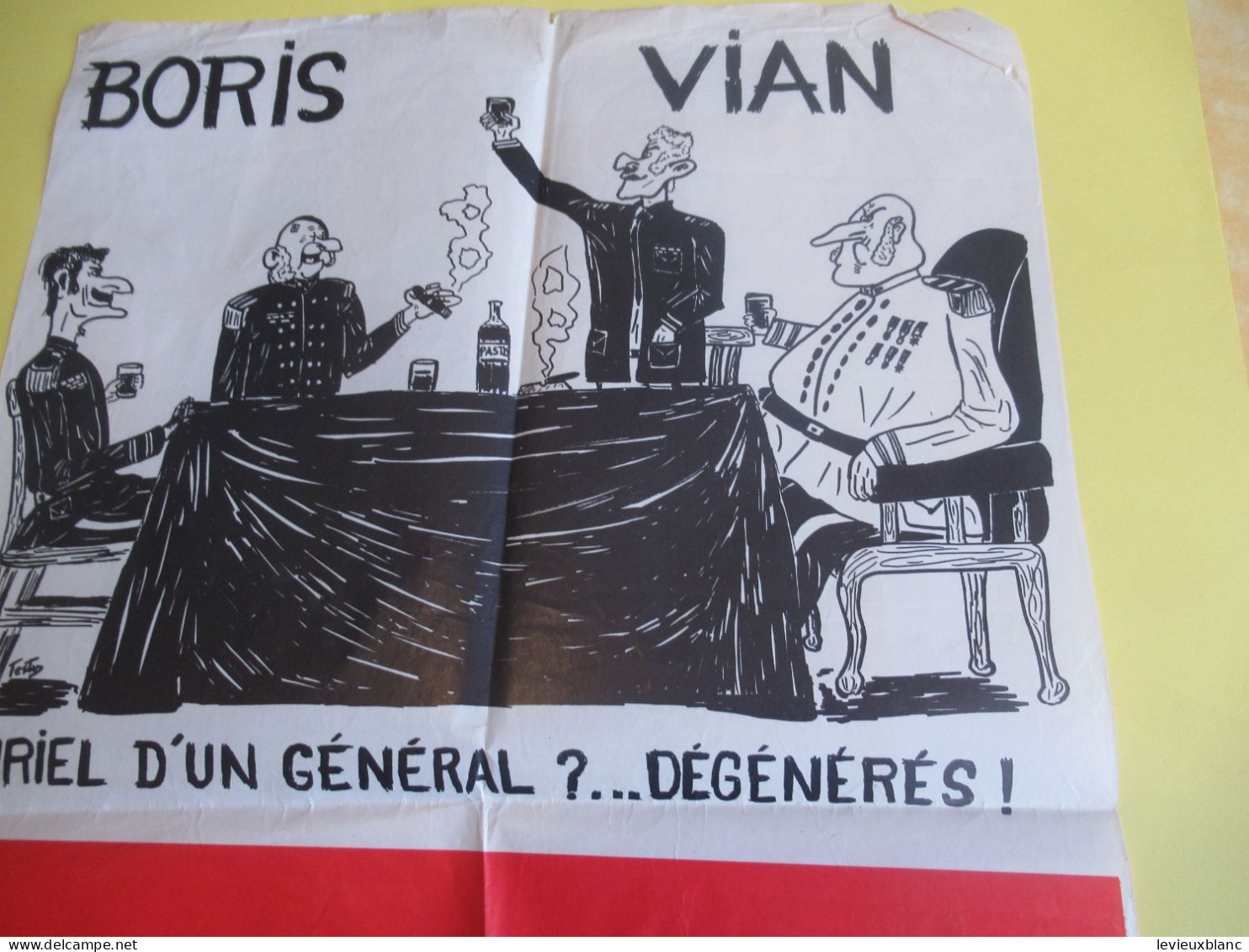 Affiche/Boris Vian/Théâtre Municipal/ "Le Goûter  Des Généraux"/Lycée Technique/Fromentin: LOUVIERS/ 1960-70   AFF52 - Affiches