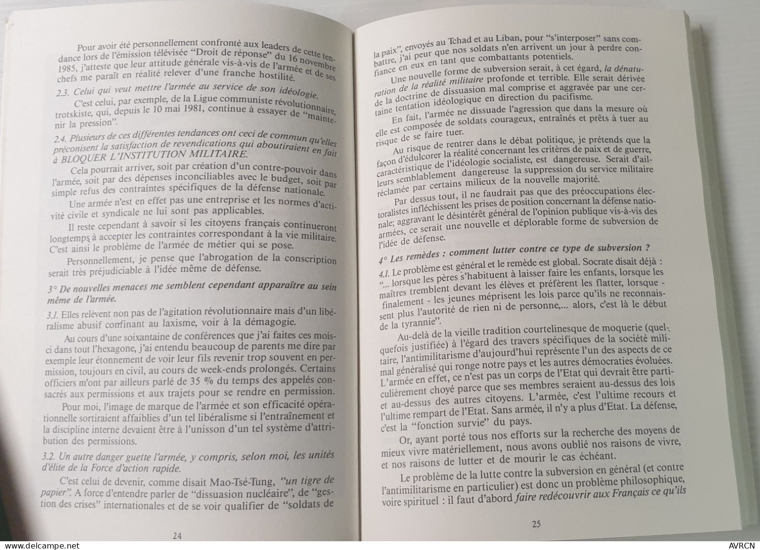 L’ANTIMILITARISME Général Delaunay 1986 - Autres & Non Classés