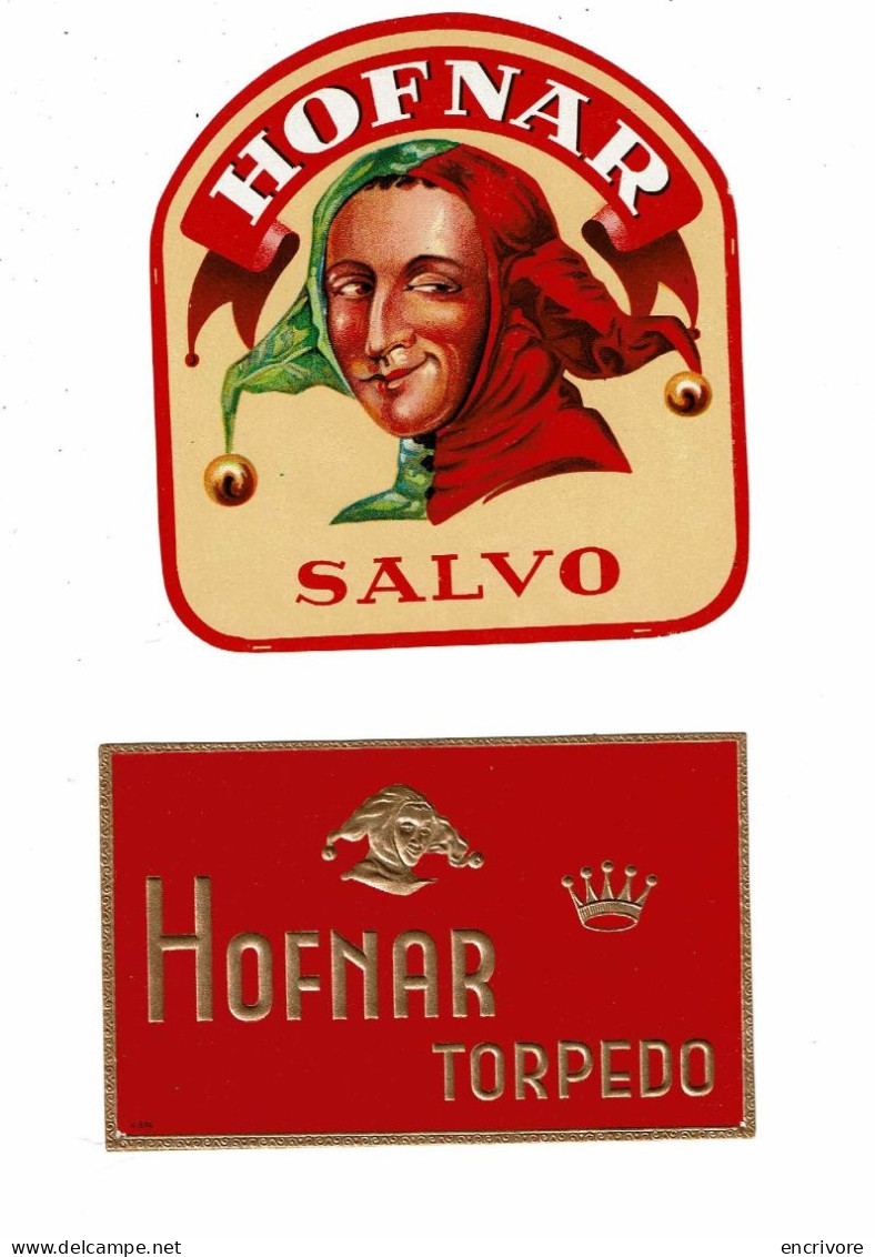 2 étiquette Cigares HOFNAR Salvo Torpedo Tabac - Etiketten