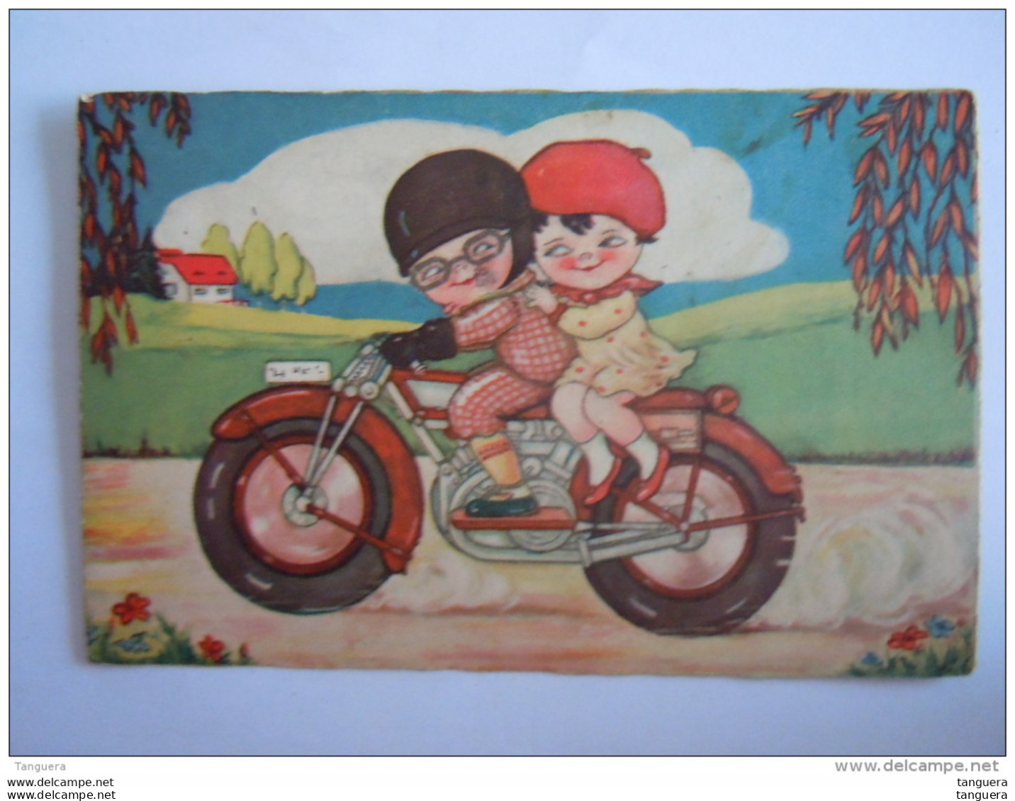 Humour Illustration Margret Boriss? Kinderen Moto Enfants Moto Edit Amag Circulée 1934 - Boriss, Margret