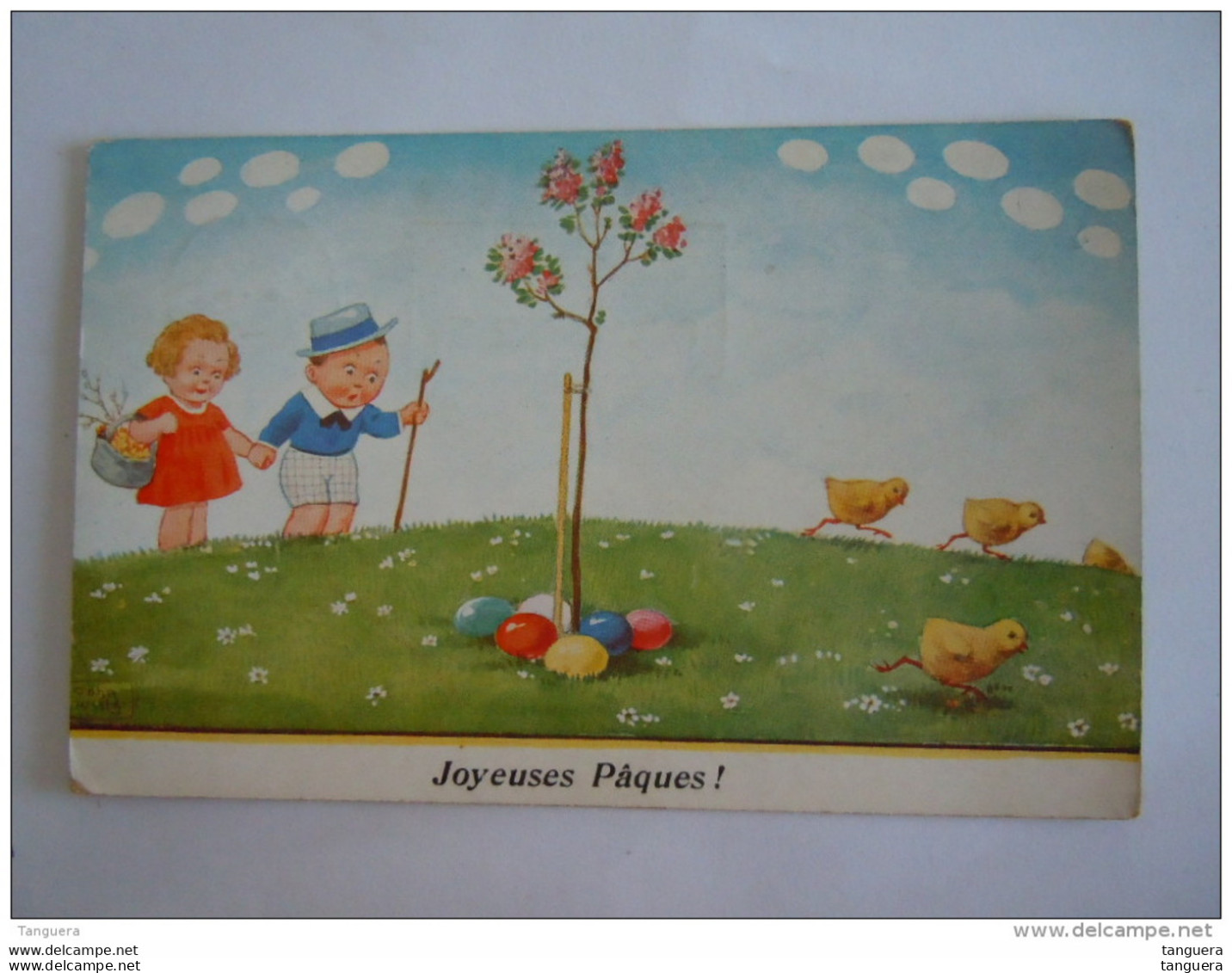 Humour Illustration John Wills Joyeuses Pâques Enfants Oeufs Poussins Kinderen Eieren Kuikens Pasen Gelopen - Wills, John