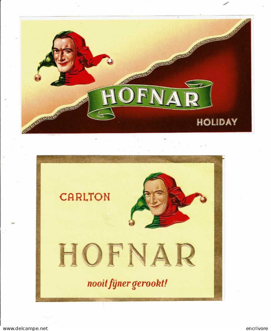 2 étiquette Cigares HOFNAR Carlton Holyday Tabac - Etiketten