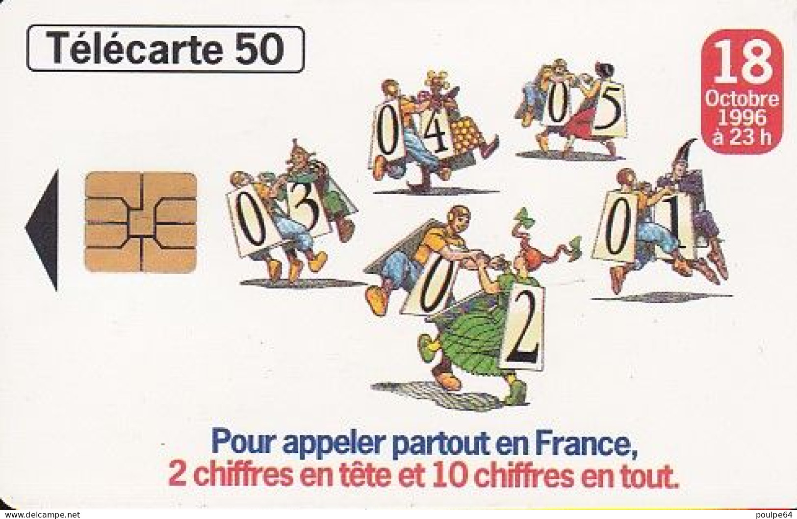 F686 08/1996 - LA RONDE DES 2 CHIFFRES - 50 SO3 - (verso : N° Deux Lignes - 2 ème Ligne  Vers La Gauche Sous Le A) - 1996