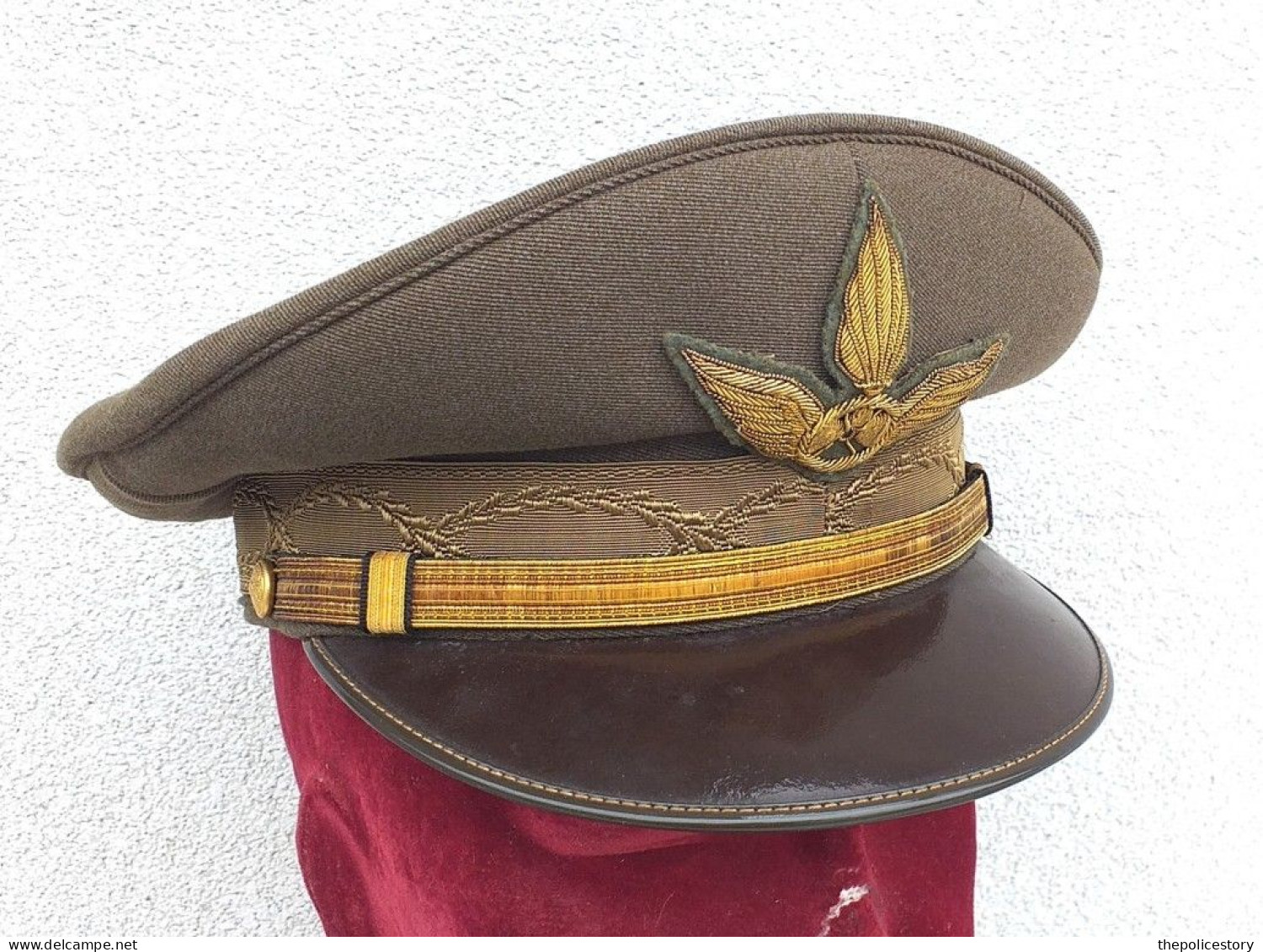 Berretto Visiera Vintage E.I. Sottotenente Autieri Originale Completo Tg. 56 - Headpieces, Headdresses