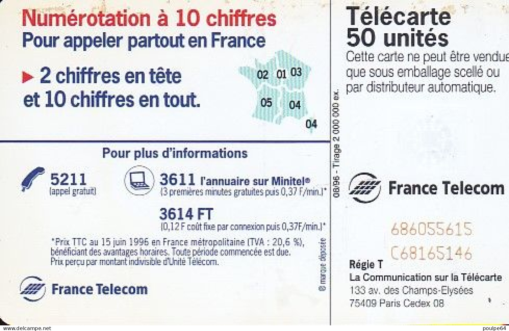 F688 08/1996 - LE 00 REMPLACE LE 19 - 50 SC7 - 1996