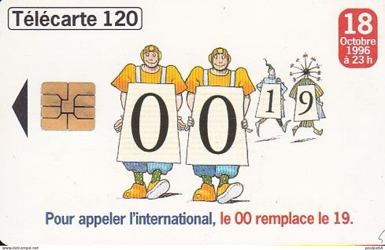 F689 08/1996 - LE 00 REMPLACE LE 19 - 120 SO3 - (verso : N° Deux Lignes - 2 ème Ligne  Vers La Droite) - 1996