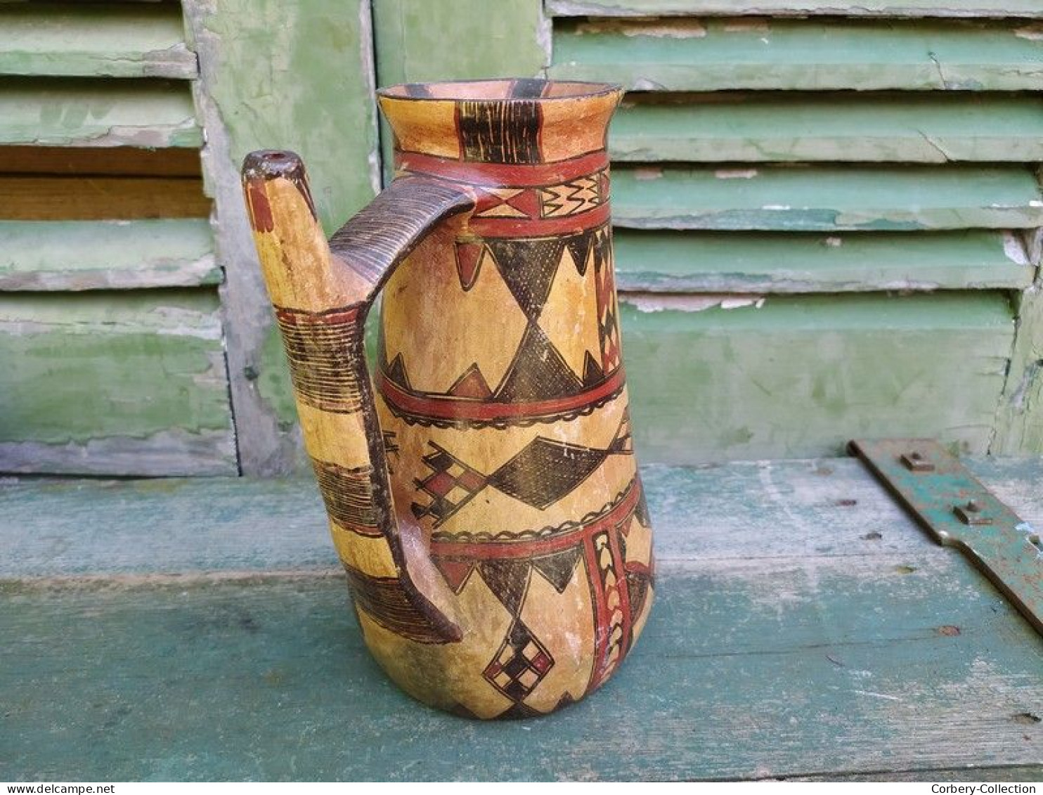 Ancienne Poterie Berbère Gargoulette Kabyle Grande Kabylie - Arte Africano