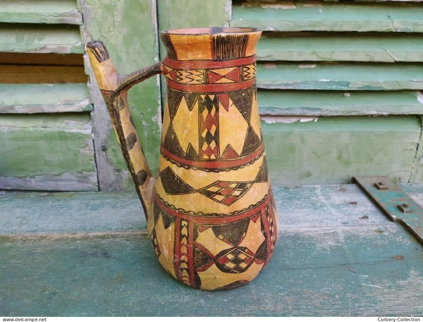 Ancienne Poterie Berbère Gargoulette Kabyle Grande Kabylie - Arte Africano