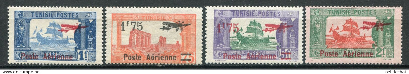 25834 Tunisie  PA3/6** Timbres-poste De 1923-26 Surchargés  1927  TB - Poste Aérienne