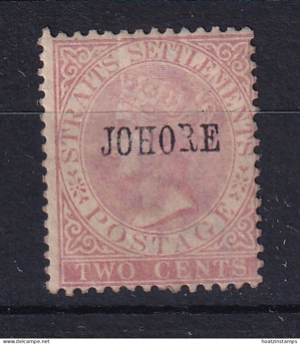 Malaya - Johore: 1884/86   QV 'Johore' OVPT    SG8    2c    Pale Rose    MH   - Johore